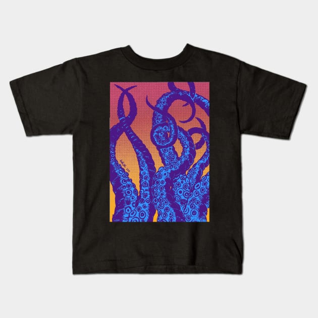 Lovecraftian Tentacles Kids T-Shirt by thatnickog